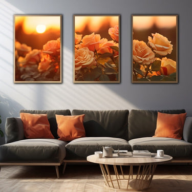 3 Piece Rose Canvas